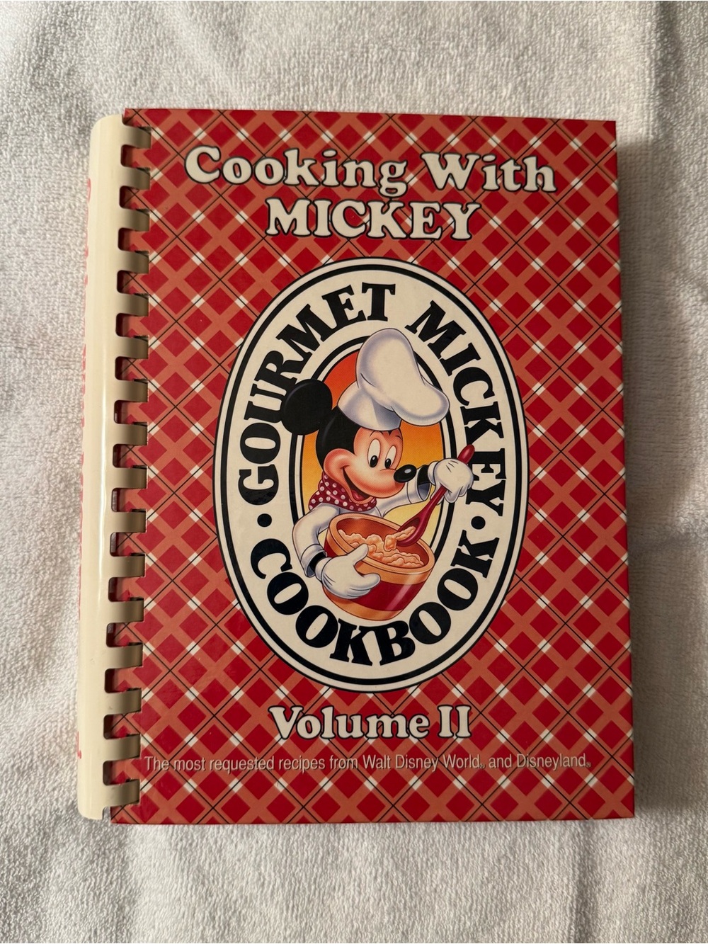 Disney Cooking With Mickey Gourmet Cookbook Volume II - Red Plaid